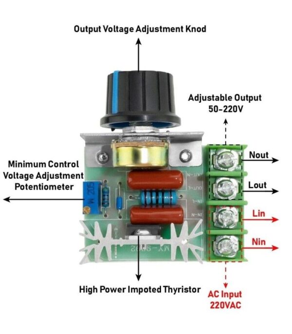 ماژول دیمر ۲۰۰۰ وات SCR.