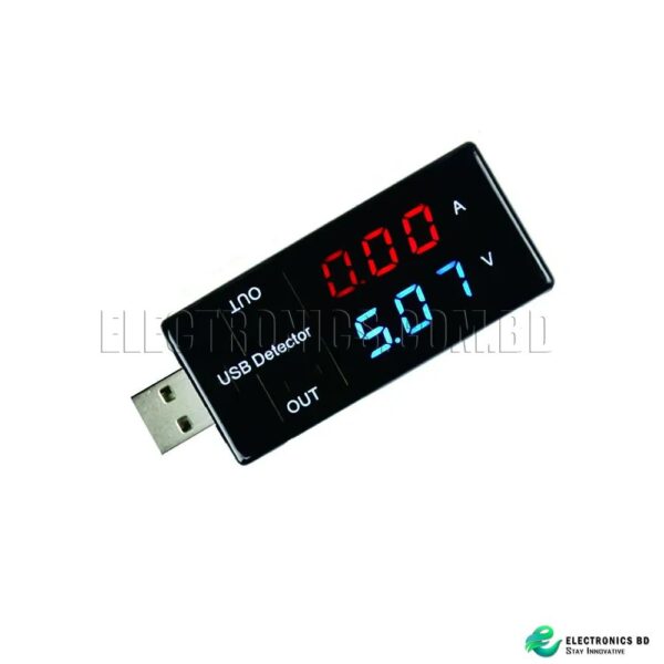 نمایشگر میزان ولتاژ و جریان پورت USB مدل D02.
